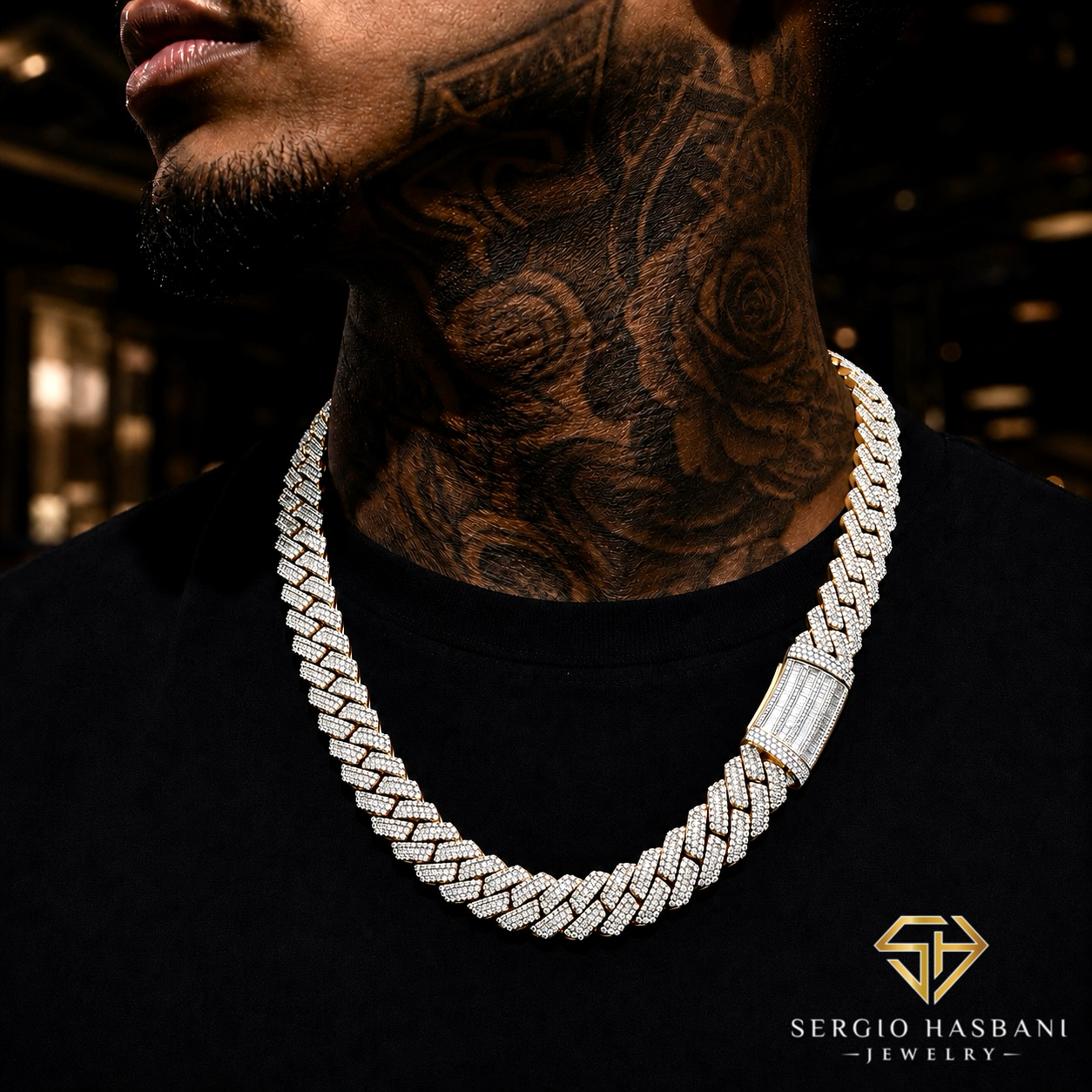 10K 12.5MM VVS Lab Diamond Cuban Link Chain