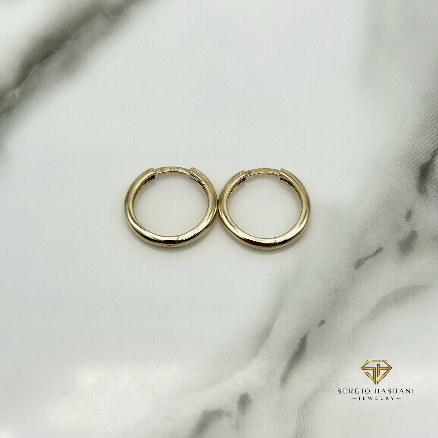10K 14.5MM Huggies Earrings