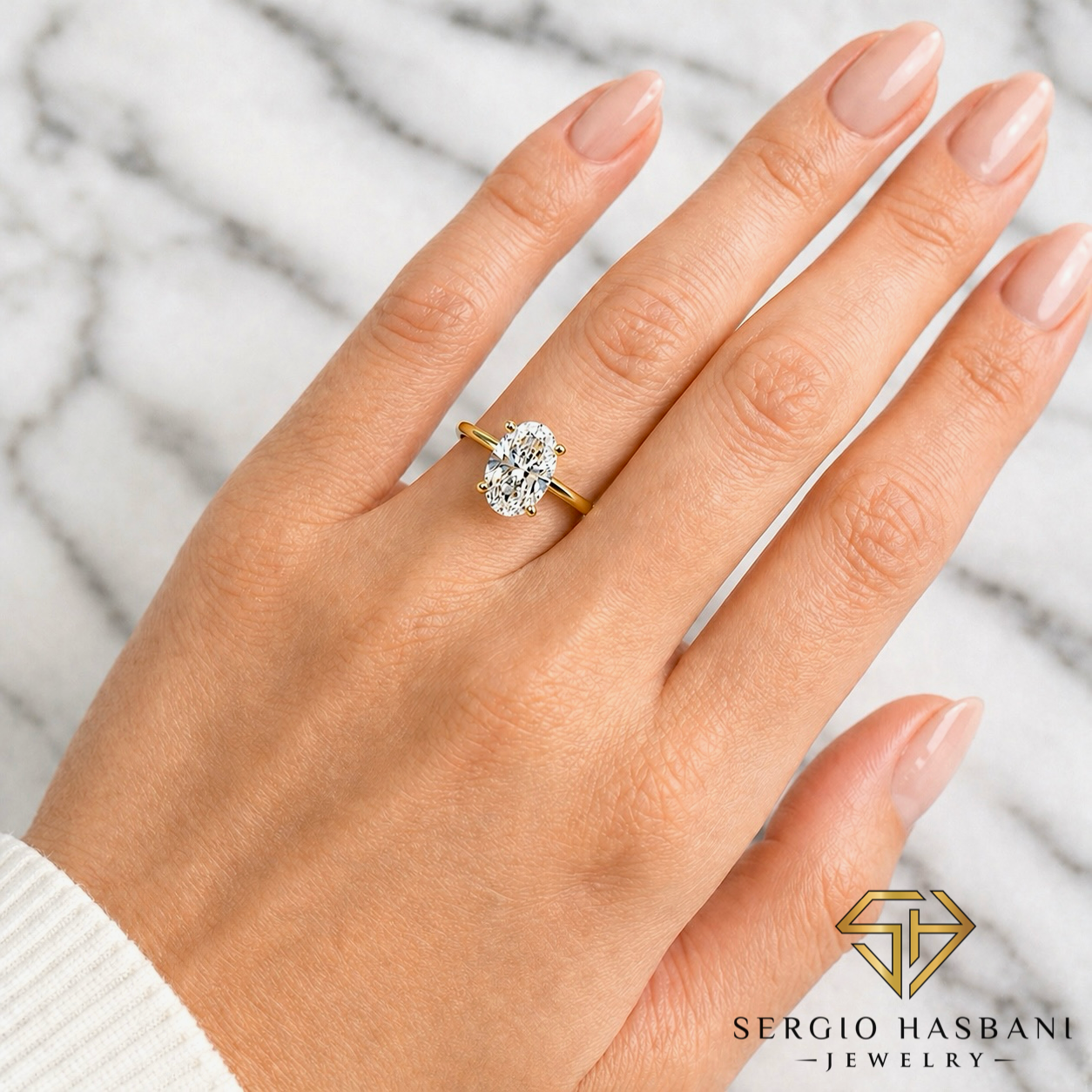 14K SOLITAIRE 1.5CT OVAL VS1 E Lab Diamond Engagement Ring
