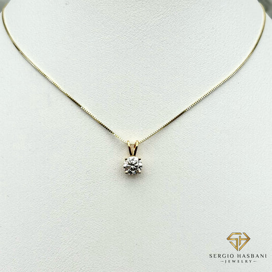 10K 1.00CT VS1 SOLITAIRE Lab Diamond Necklace