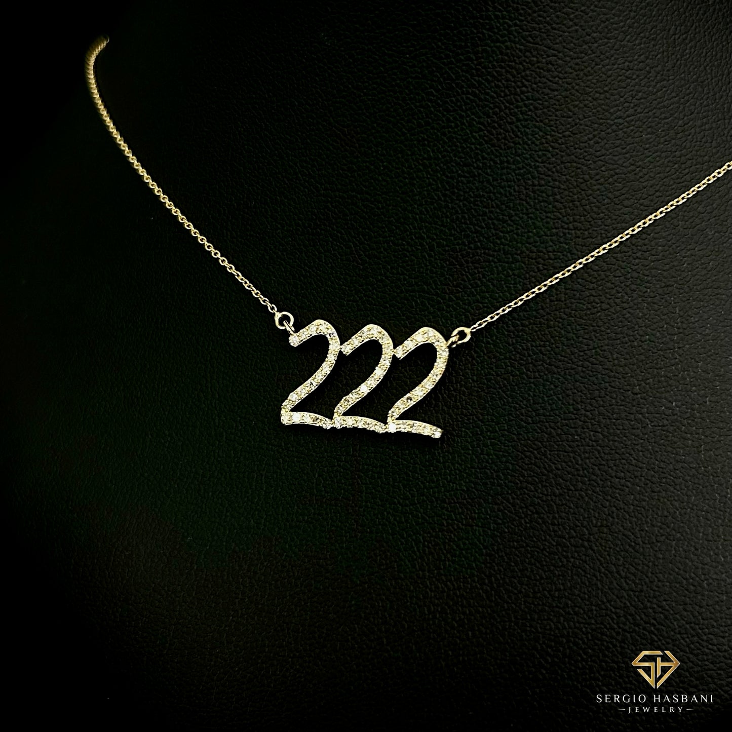 10K 222 Diamond Necklace