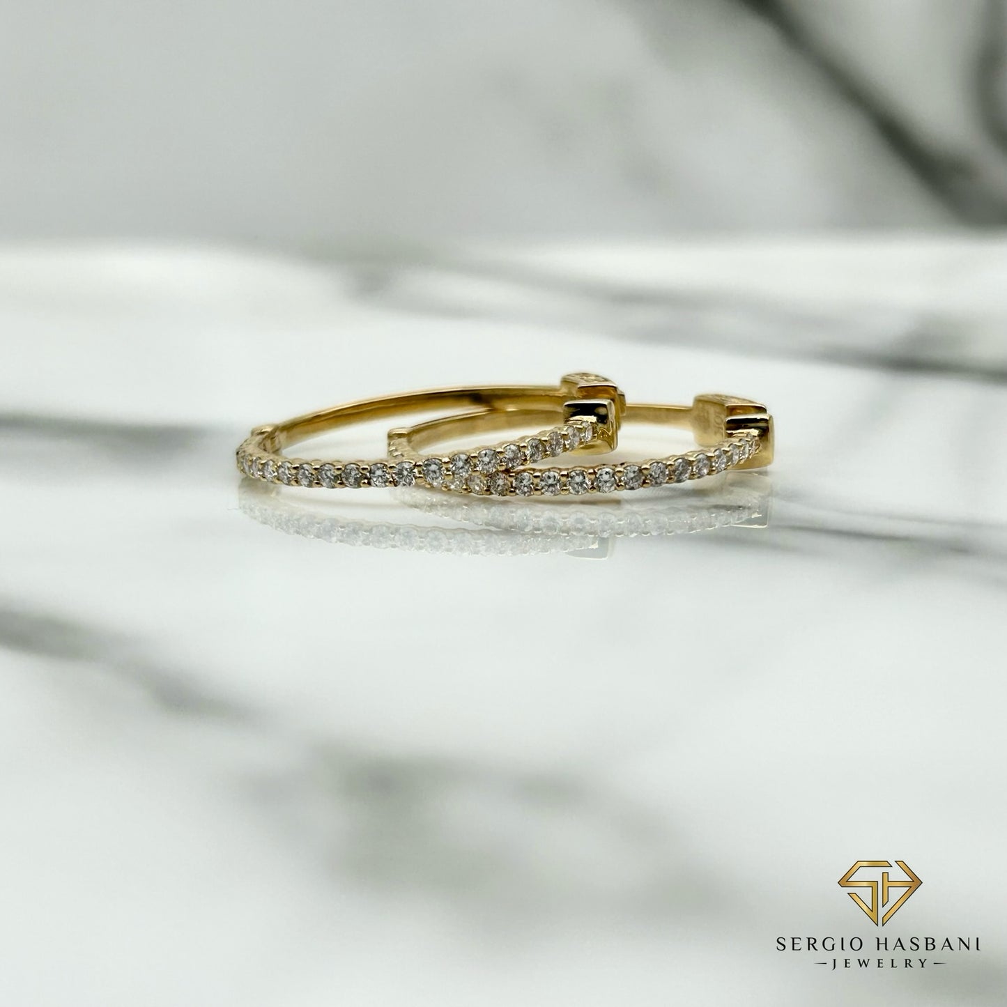 10K 25MM Lab Diamond HOOP Earrings