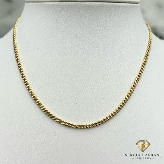 10K 3MM Baby Cuban Link Chain