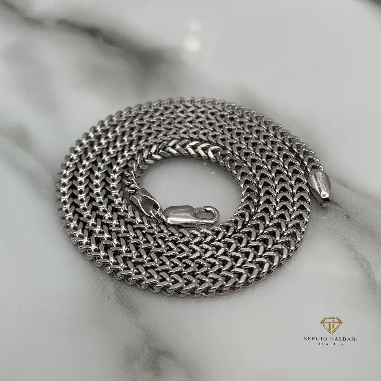 10K 3MM White Franco Chain