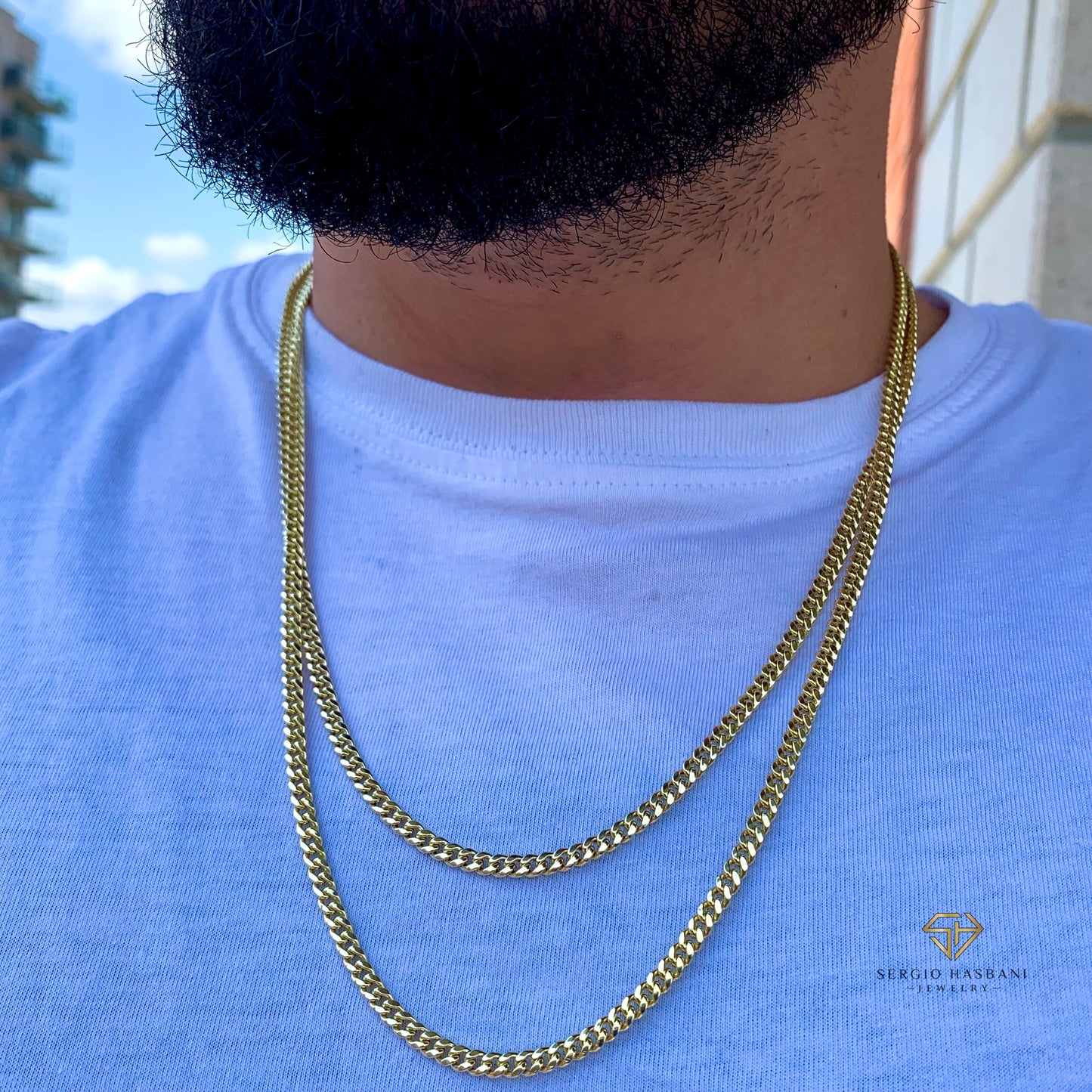 10K 4MM Baby Cuban Link Chain (tight)