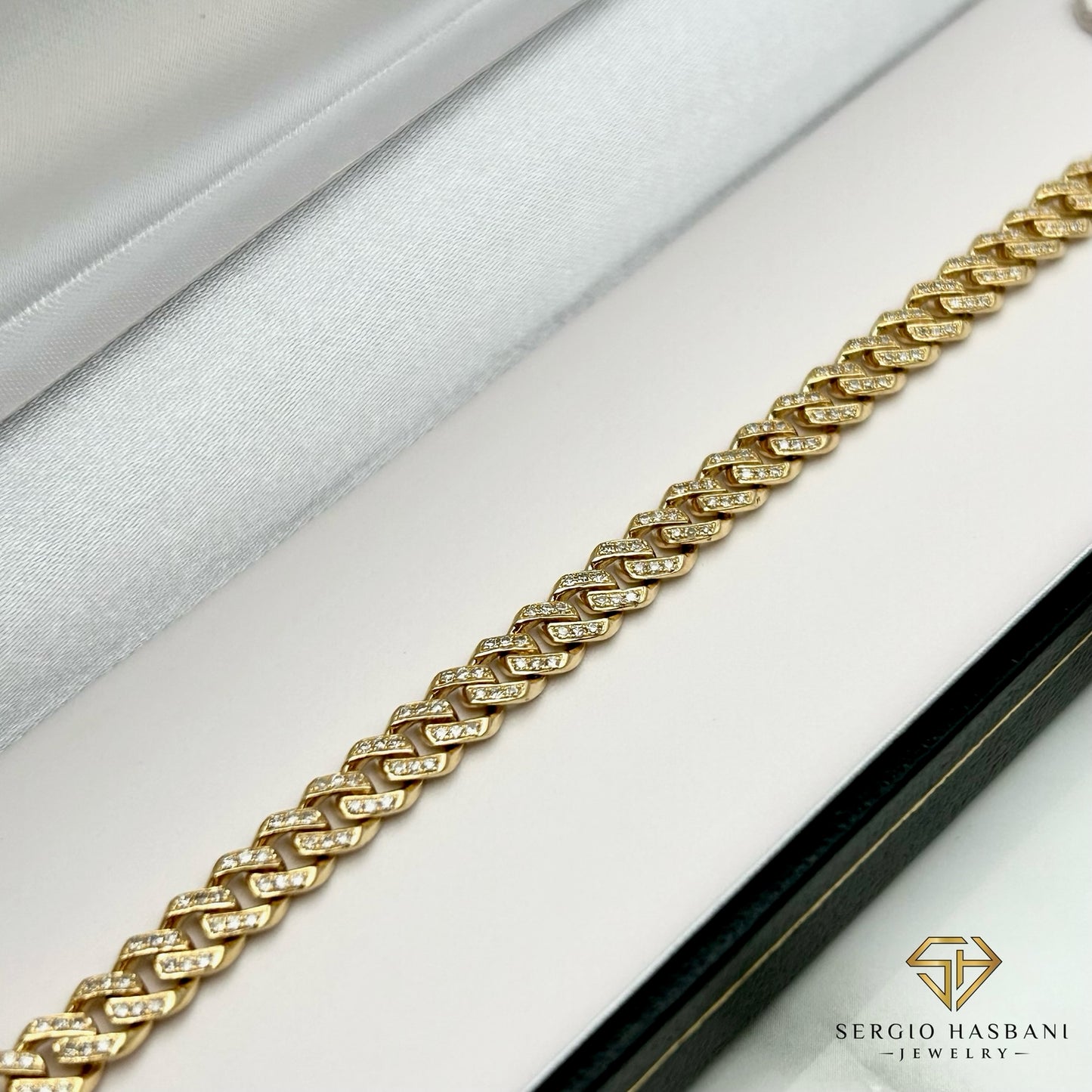 10K 5MM Diamond Baby Cuban Bracelet 2