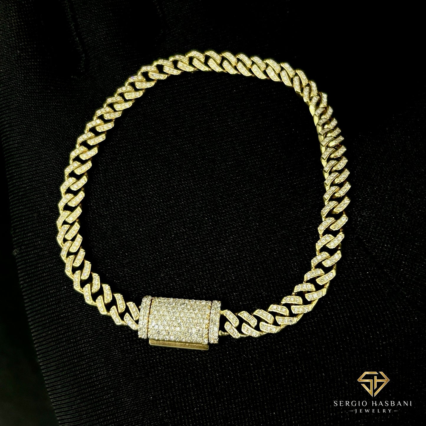 10K 5MM Diamond Baby Cuban Bracelet 2