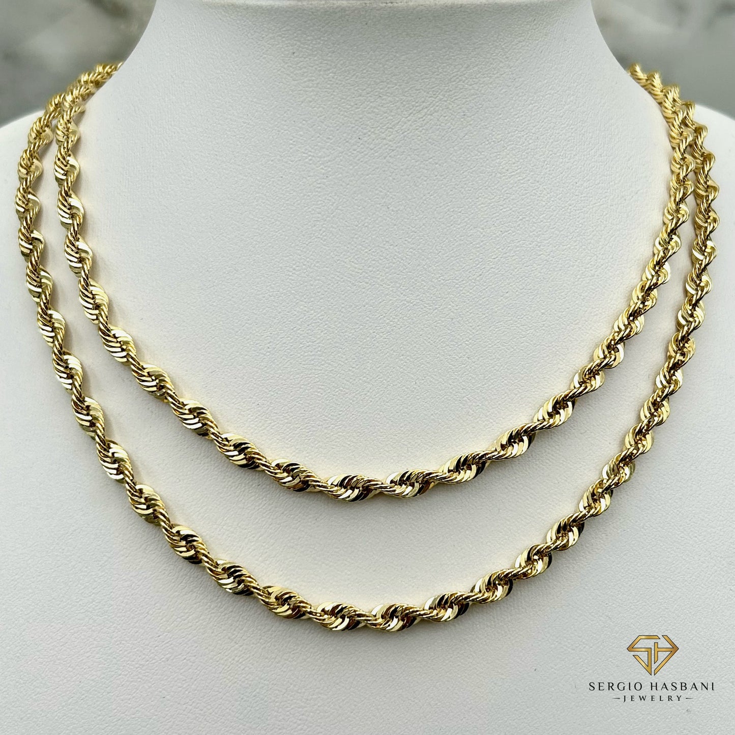 10K 5.25MM Laser Cut Rope Chain