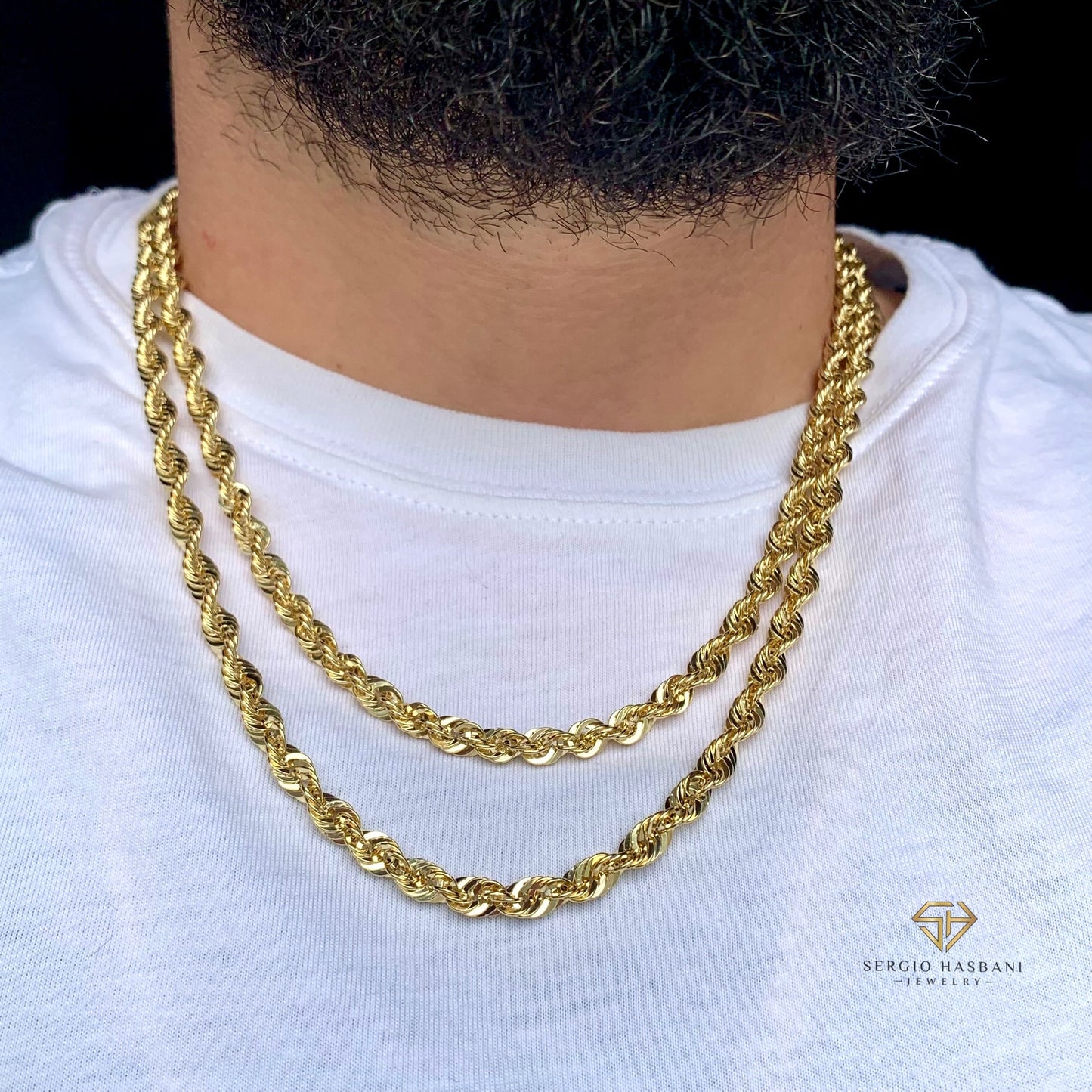 10K 5.25MM Laser Cut Rope Chain