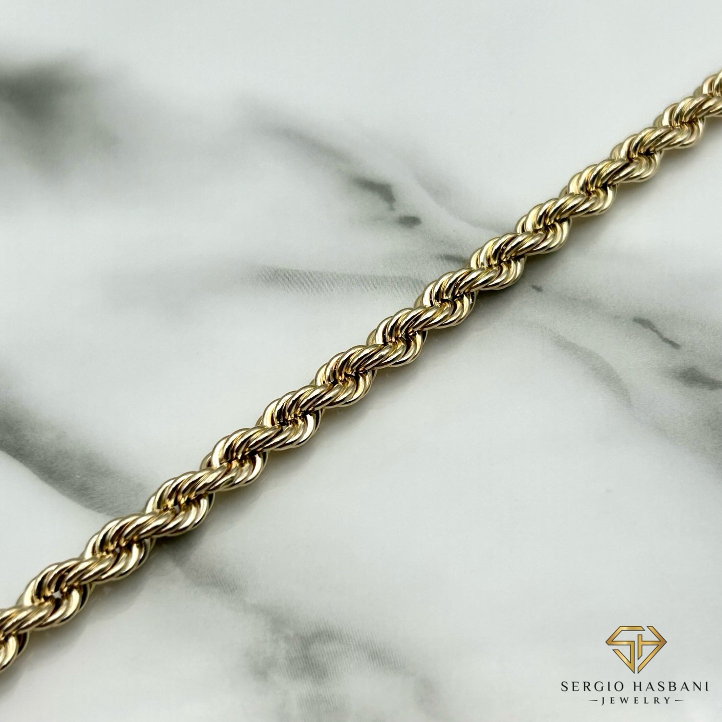10K 5MM Rope Bracelet