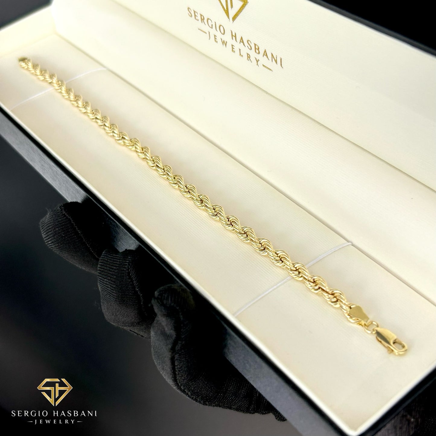 10K 5MM Rope Bracelet