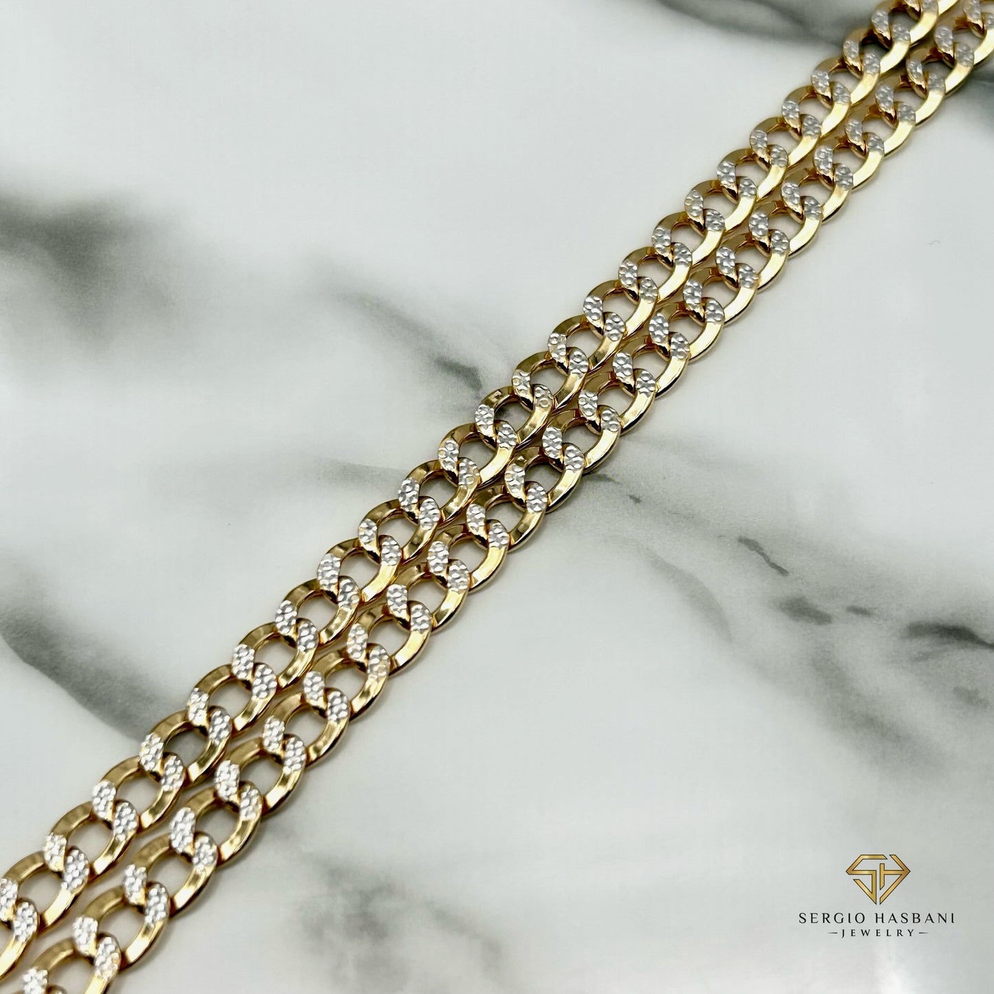 10K 6.5MM 2Tone DC Curb Chain