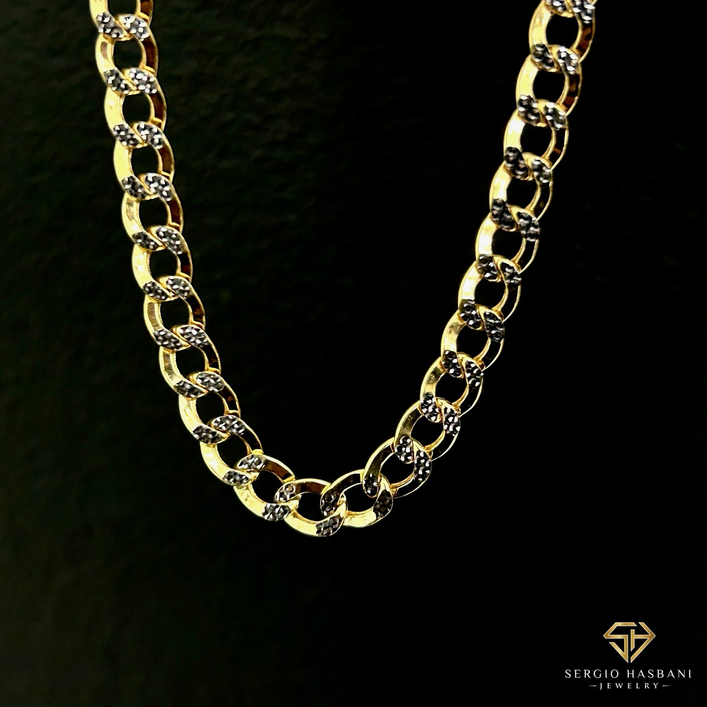10K 6.5MM 2Tone DC Curb Chain