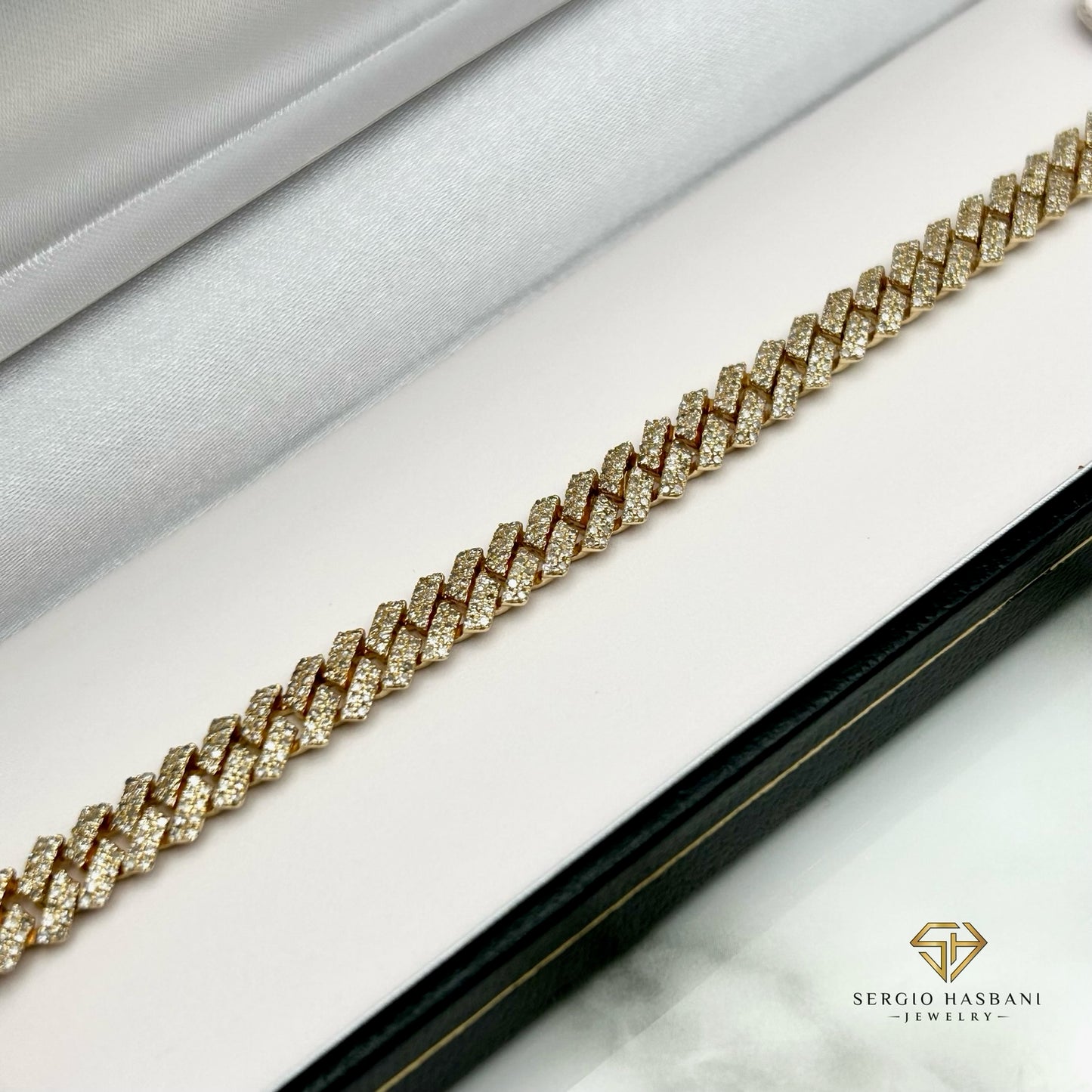 10K 6MM Diamond Cuban Bracelet