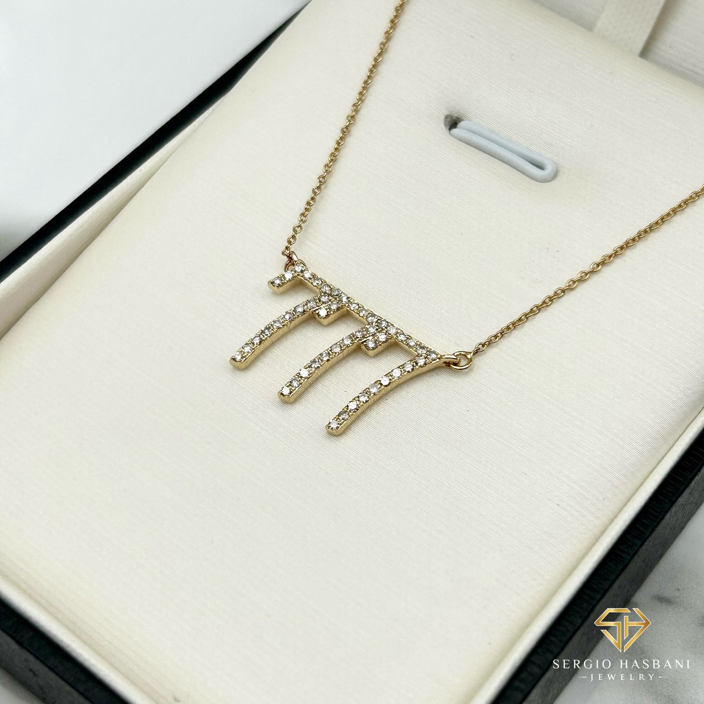 10K 777 Diamond Necklace