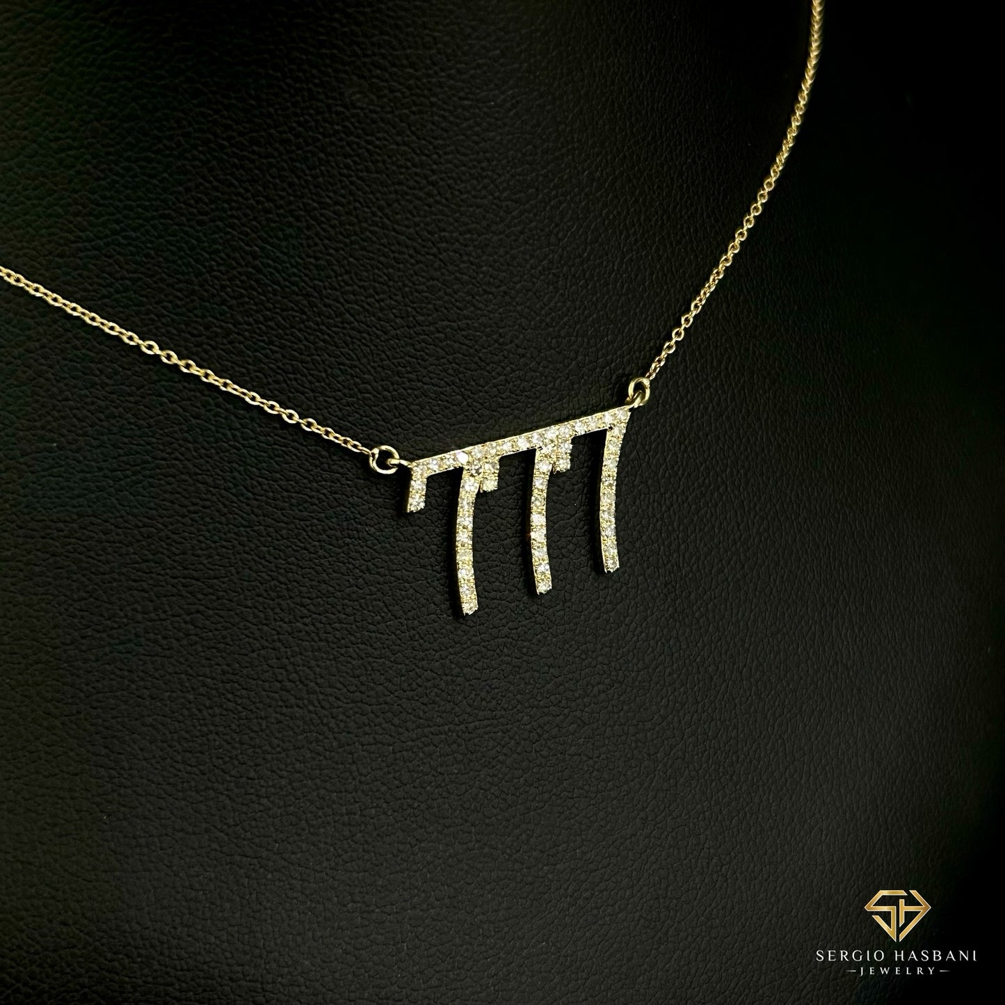 10K 777 Diamond Necklace