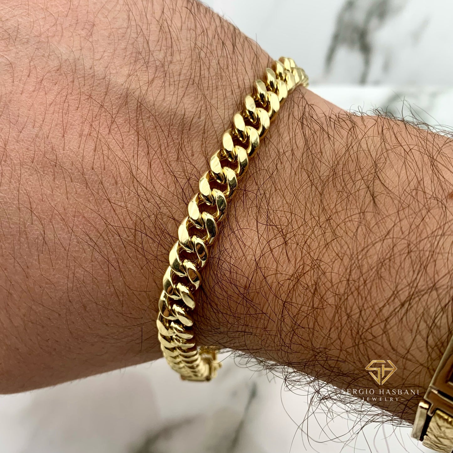 10K 7.6MM Cuban Link Bracelet