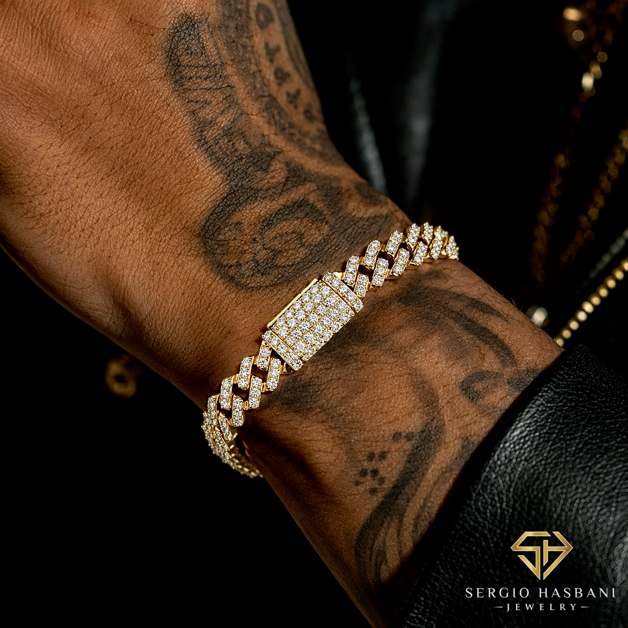 10K 8.5MM VVS Lab Diamond Cuban Link Bracelet