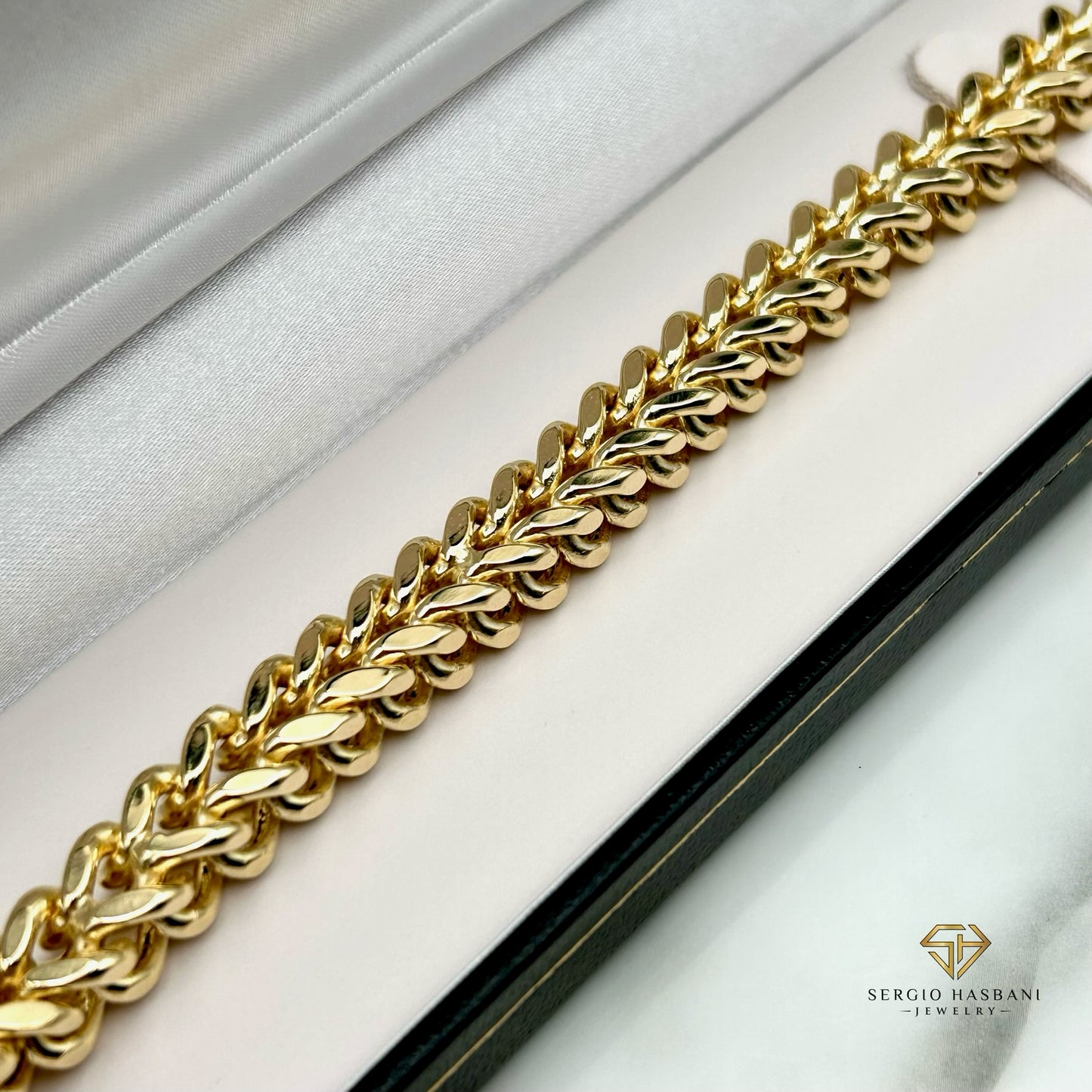 10K 8MM Franco Bracelet