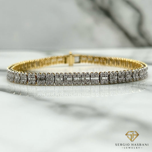 10K BARRIL VVS/VS Lab Diamond Bracelet