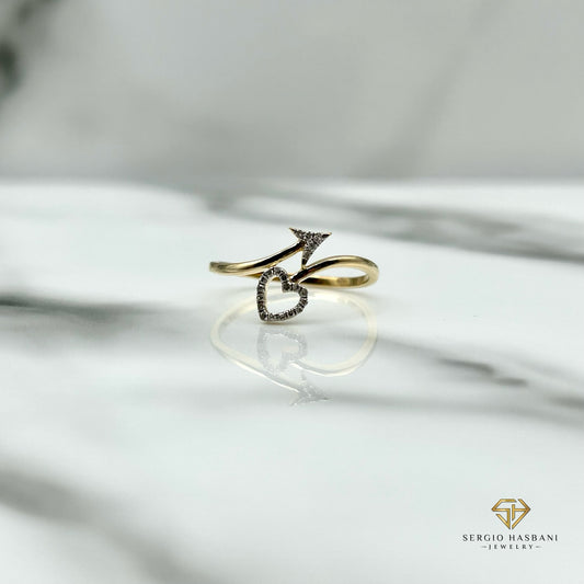 10K BEDAZZLED Diamond Ring