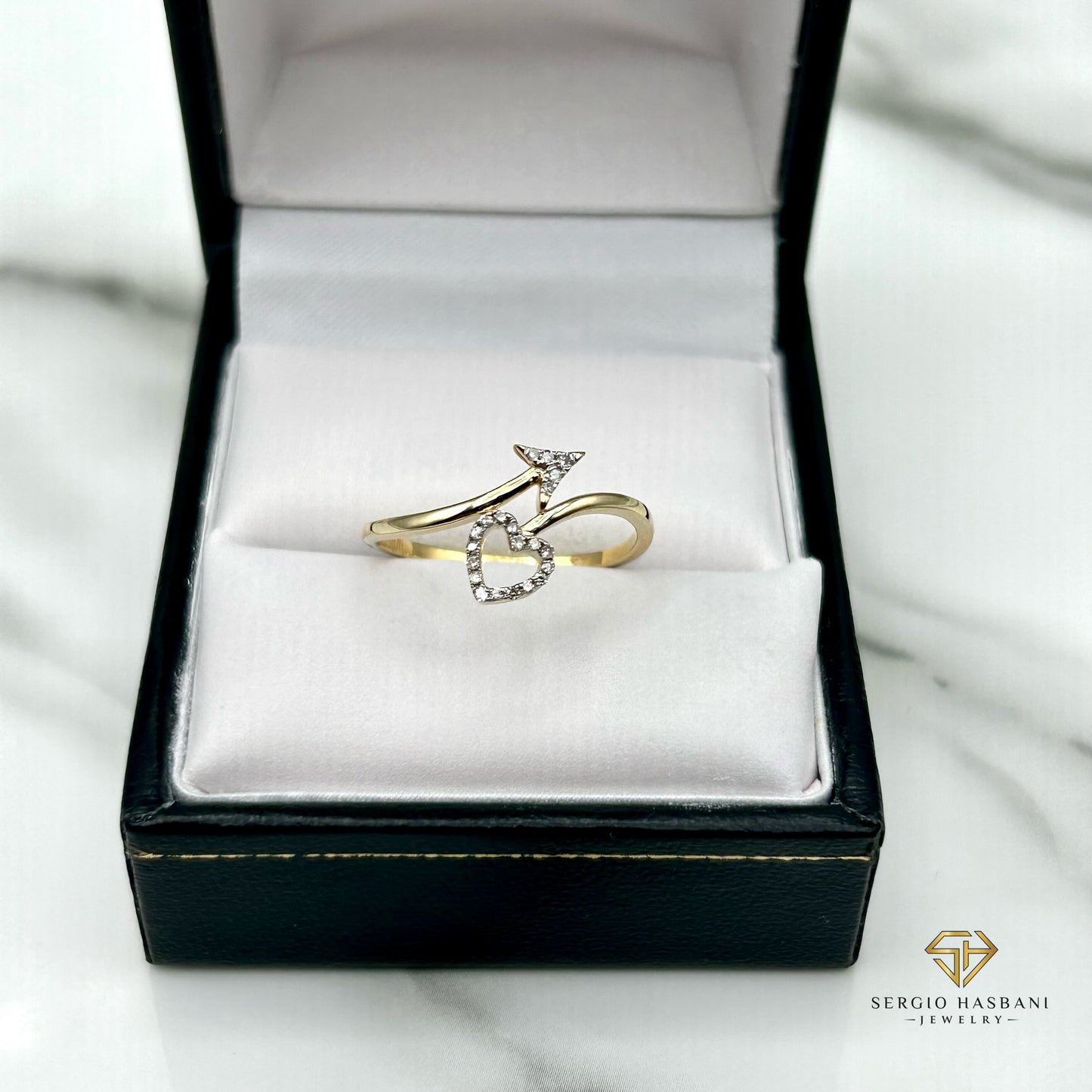 10K BEDAZZLED Diamond Ring