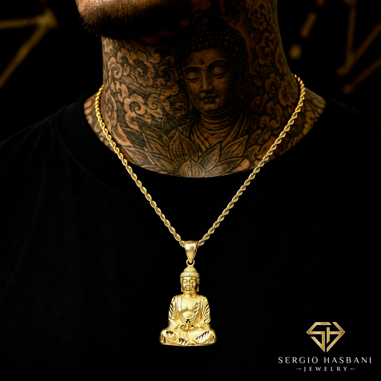 10K BUDDHA Pendant