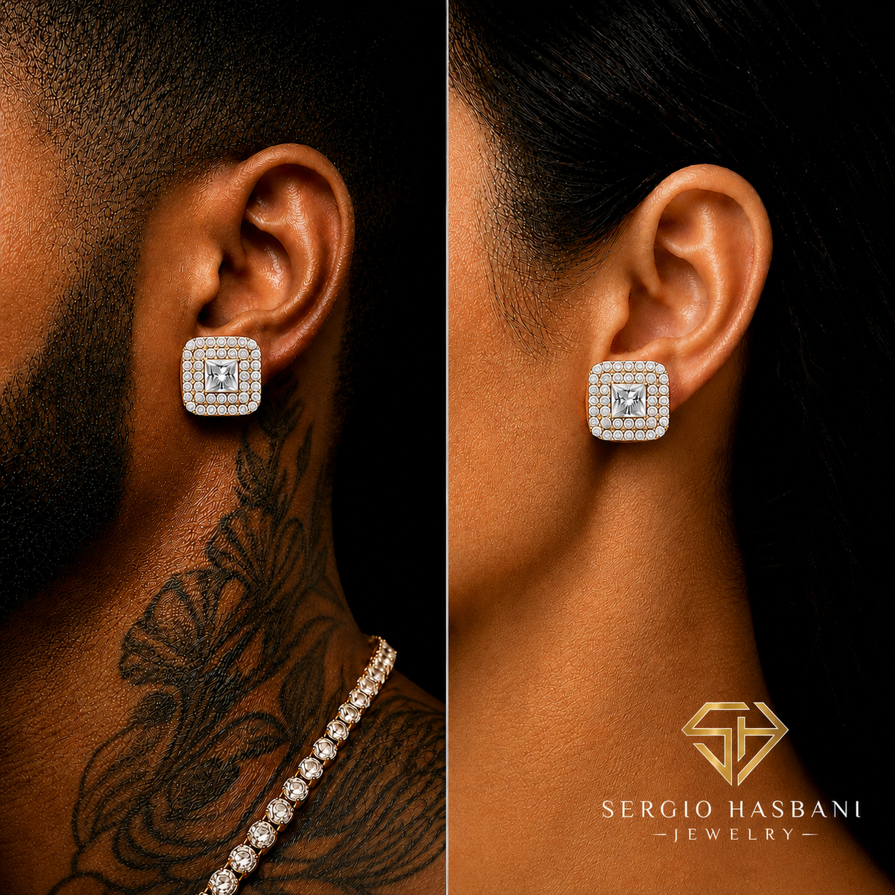 10K CAPCO3 VVS Lab Diamond Earrings
