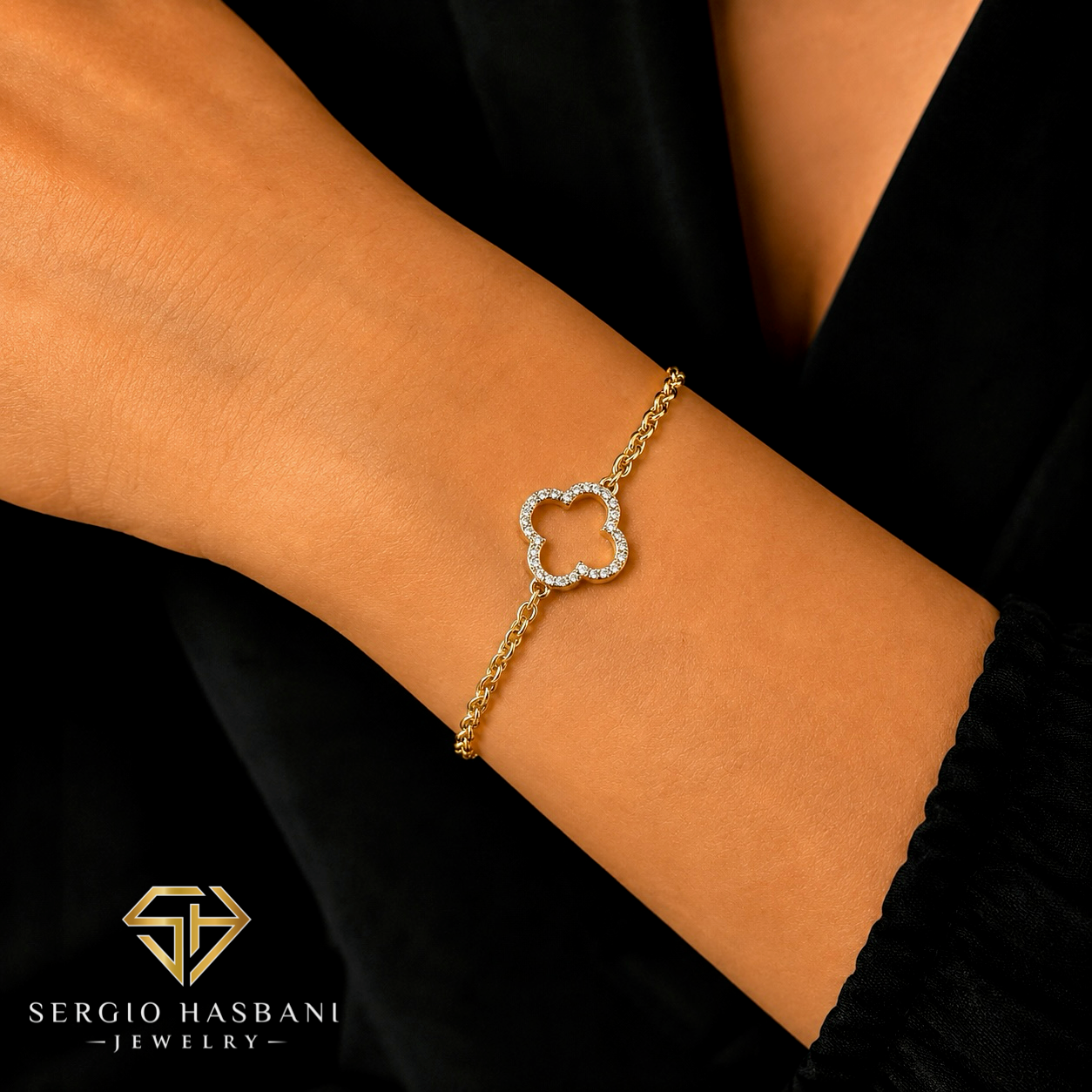 10K CLOVER Diamond Bracelet