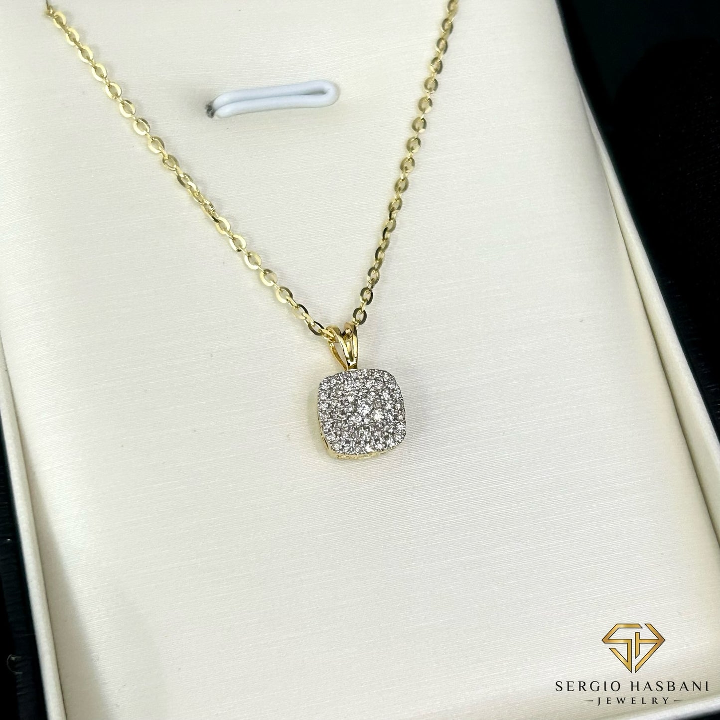 10K CLUSTER Diamond Necklace