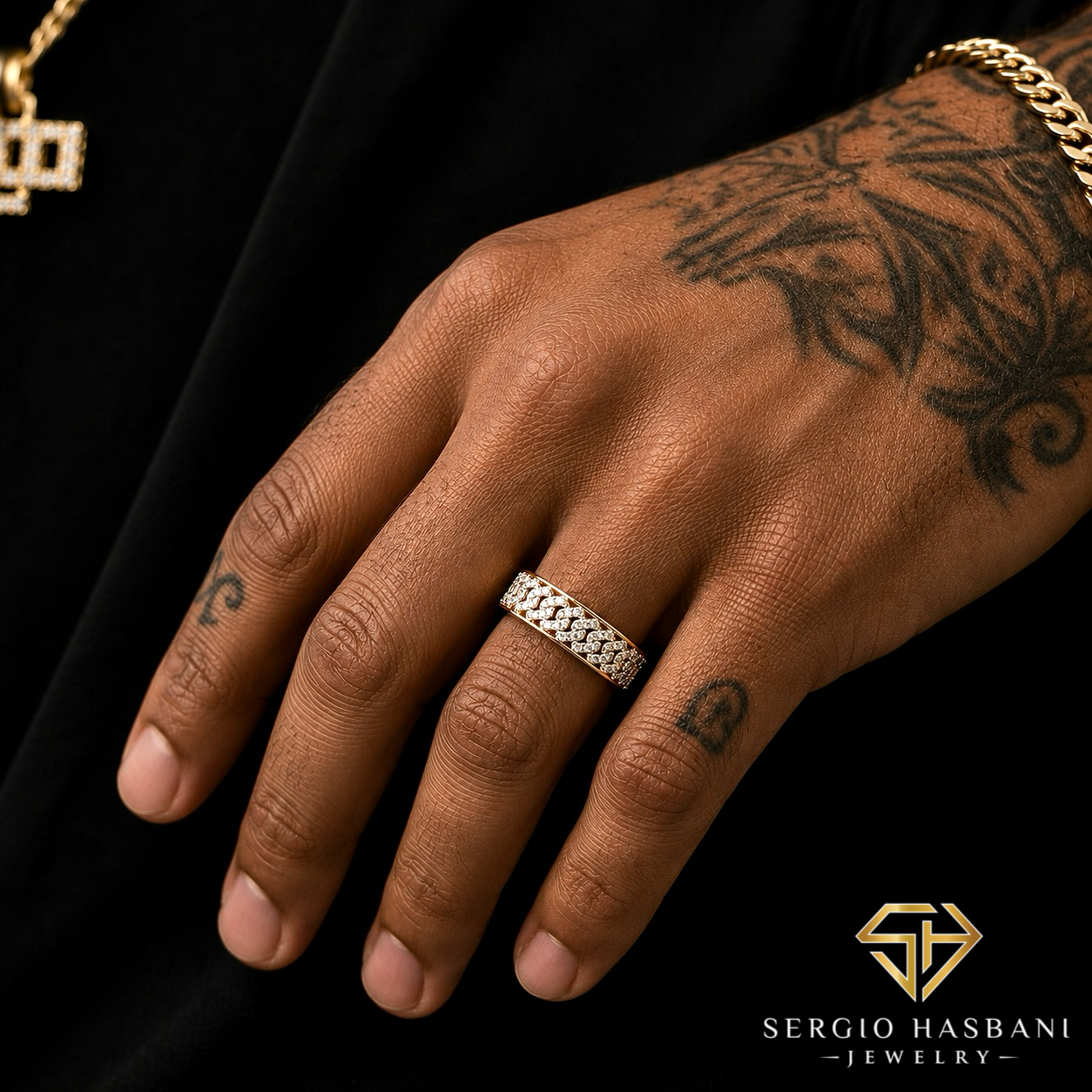 10K CUBAND Diamond Ring