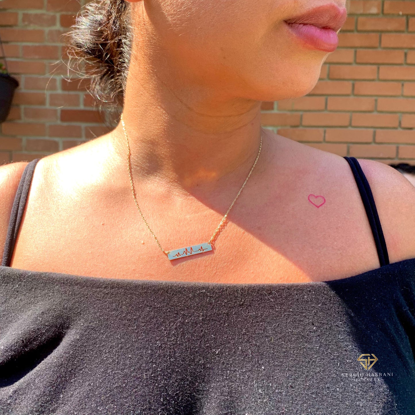 10K Custom HEARTBEAT Necklace