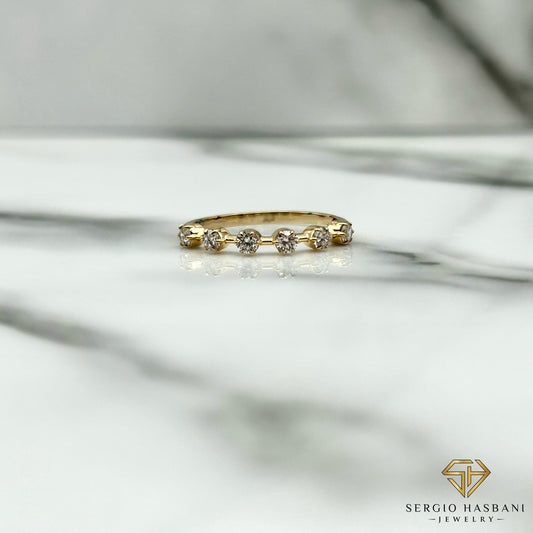 10K FLOATY VVS Lab Diamond Ring