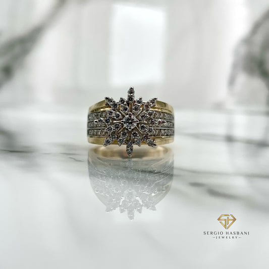 10K FLORA Diamond Ring