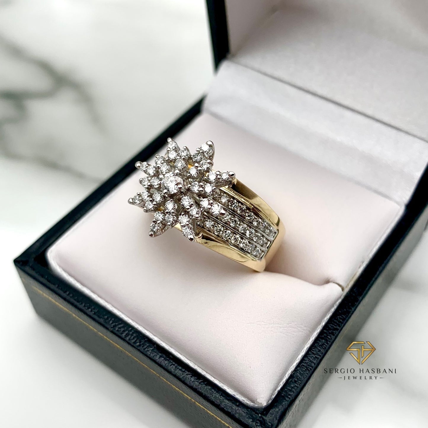 10K FLORA Diamond Ring