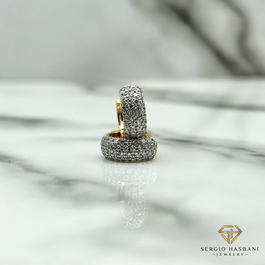 10K FLOSS VVS Lab Diamond Earrings