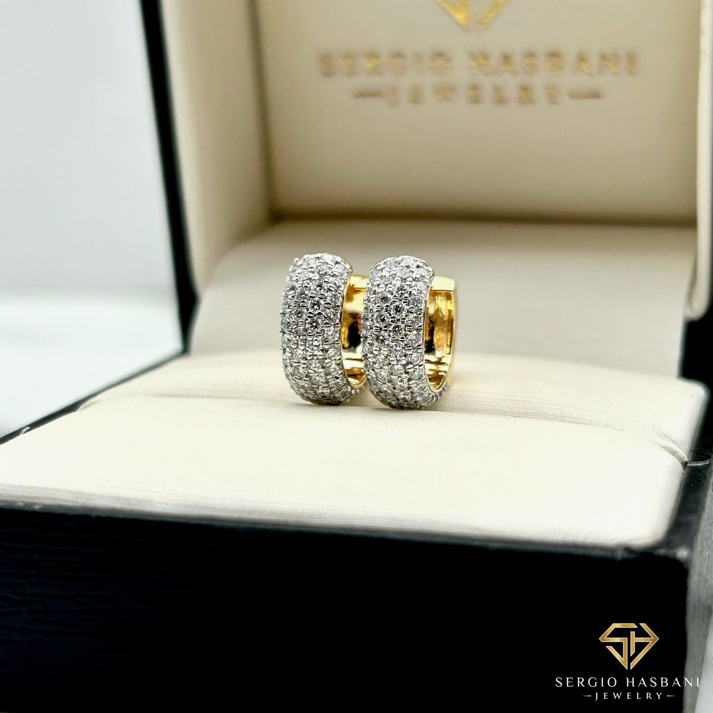 10K FLOSS VVS Lab Diamond Earrings