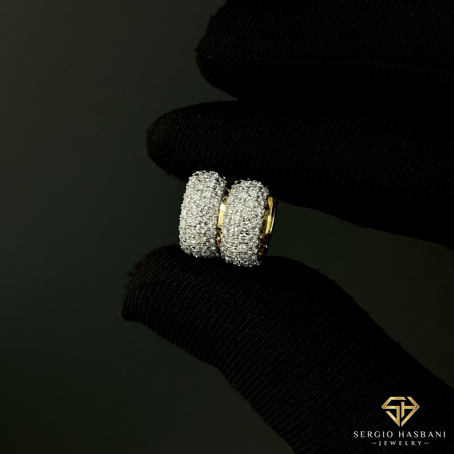 10K FLOSS VVS Lab Diamond Earrings