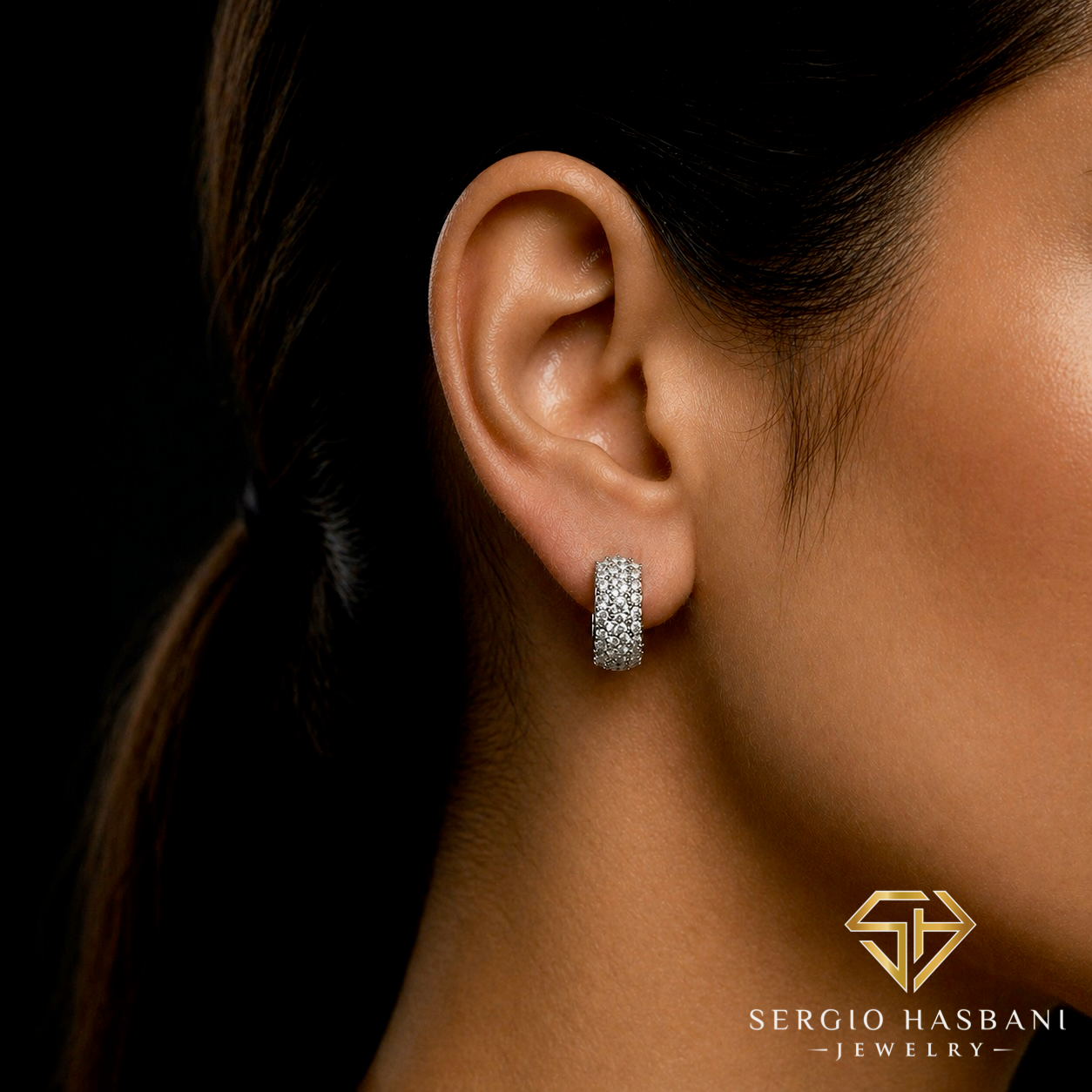 10K FLOSS VVS Lab Diamond Earrings