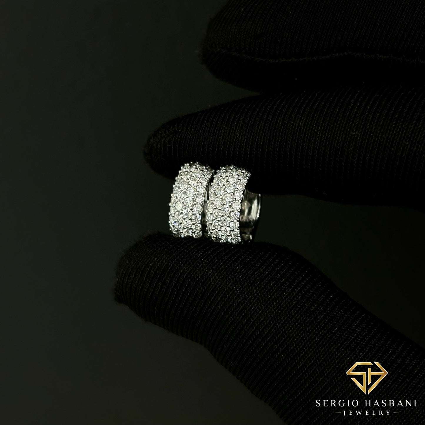 10K FLOSS VVS Lab Diamond Earrings