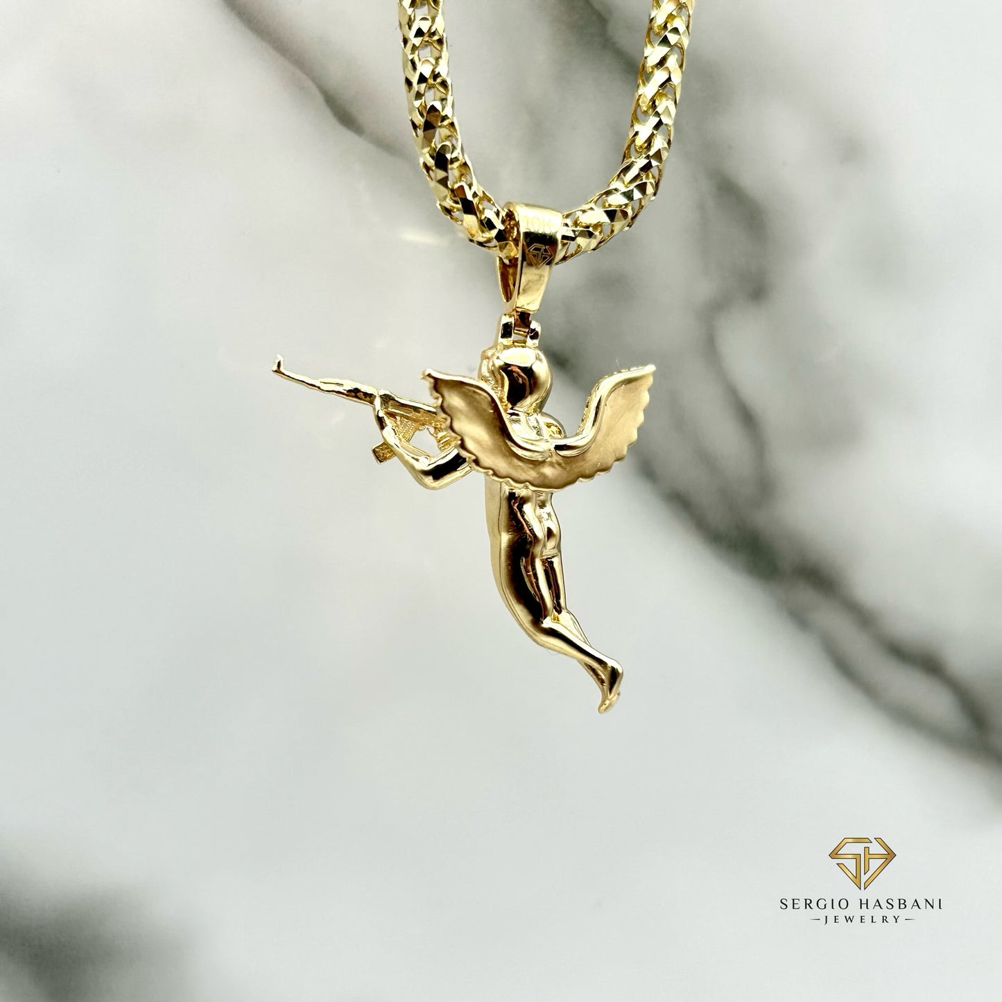 10K GANJEL Diamond Pendant