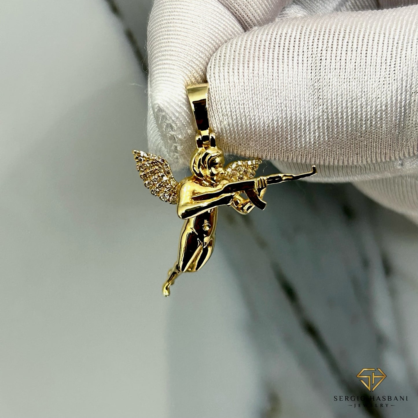 10K GANJEL Diamond Pendant