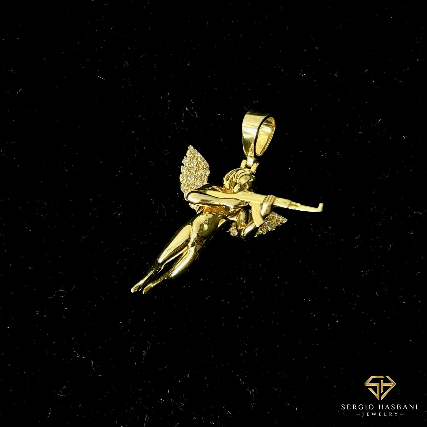 10K GANJEL Diamond Pendant