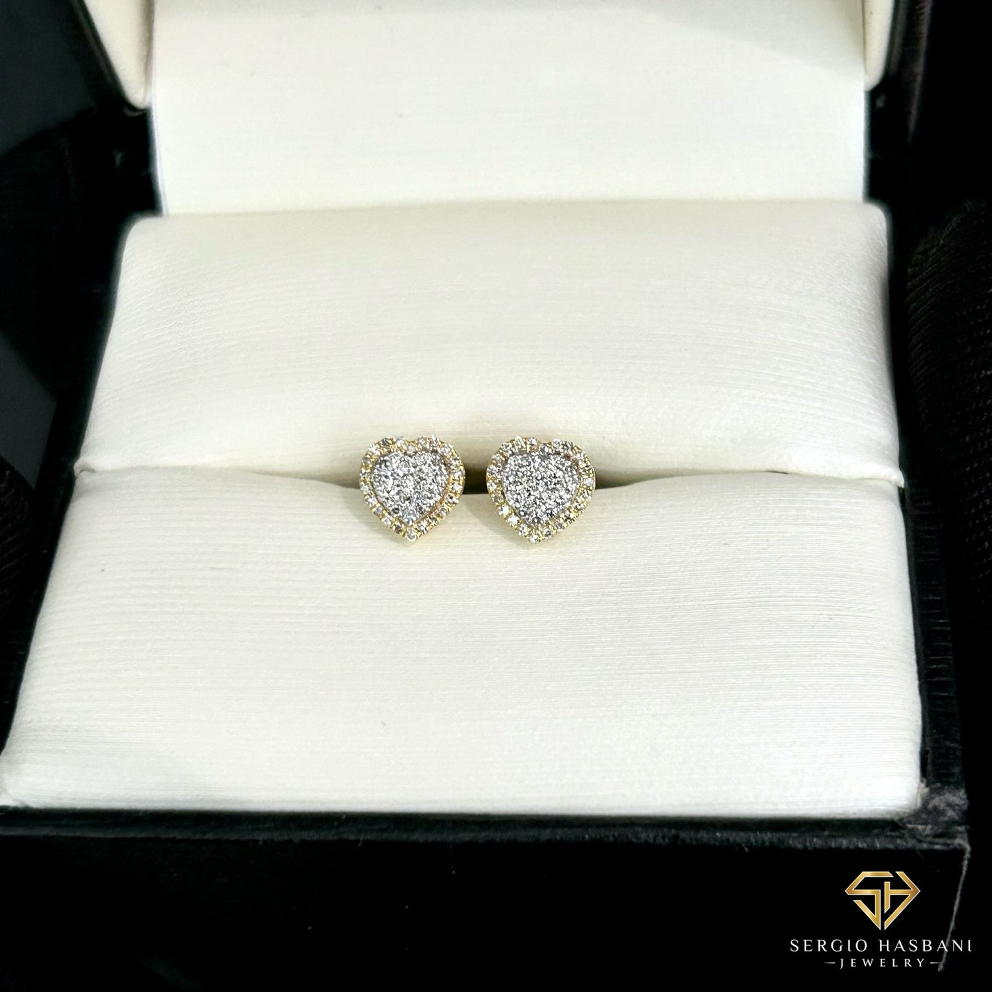 10K HEART3 Diamond Earrings