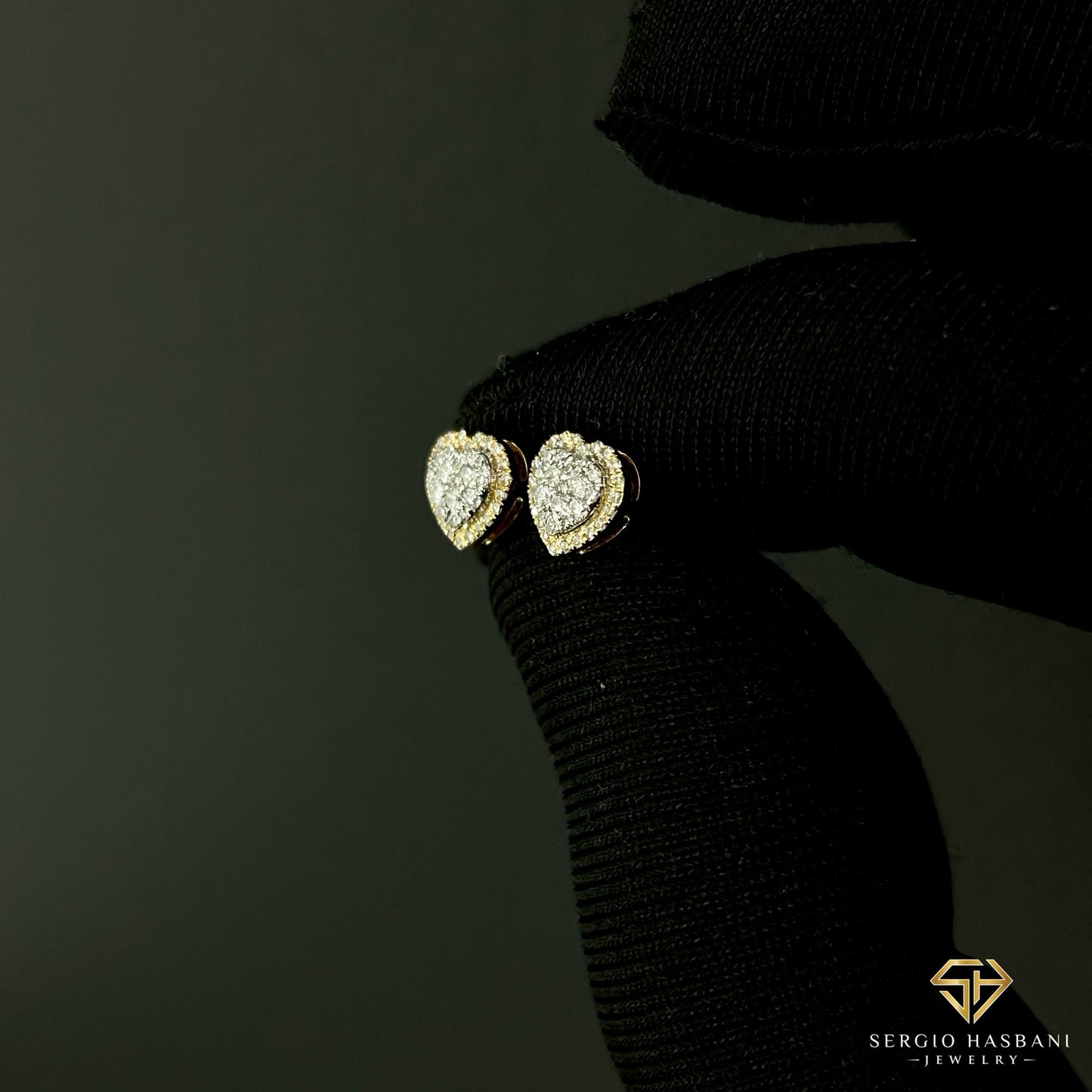 10K HEART3 Diamond Earrings