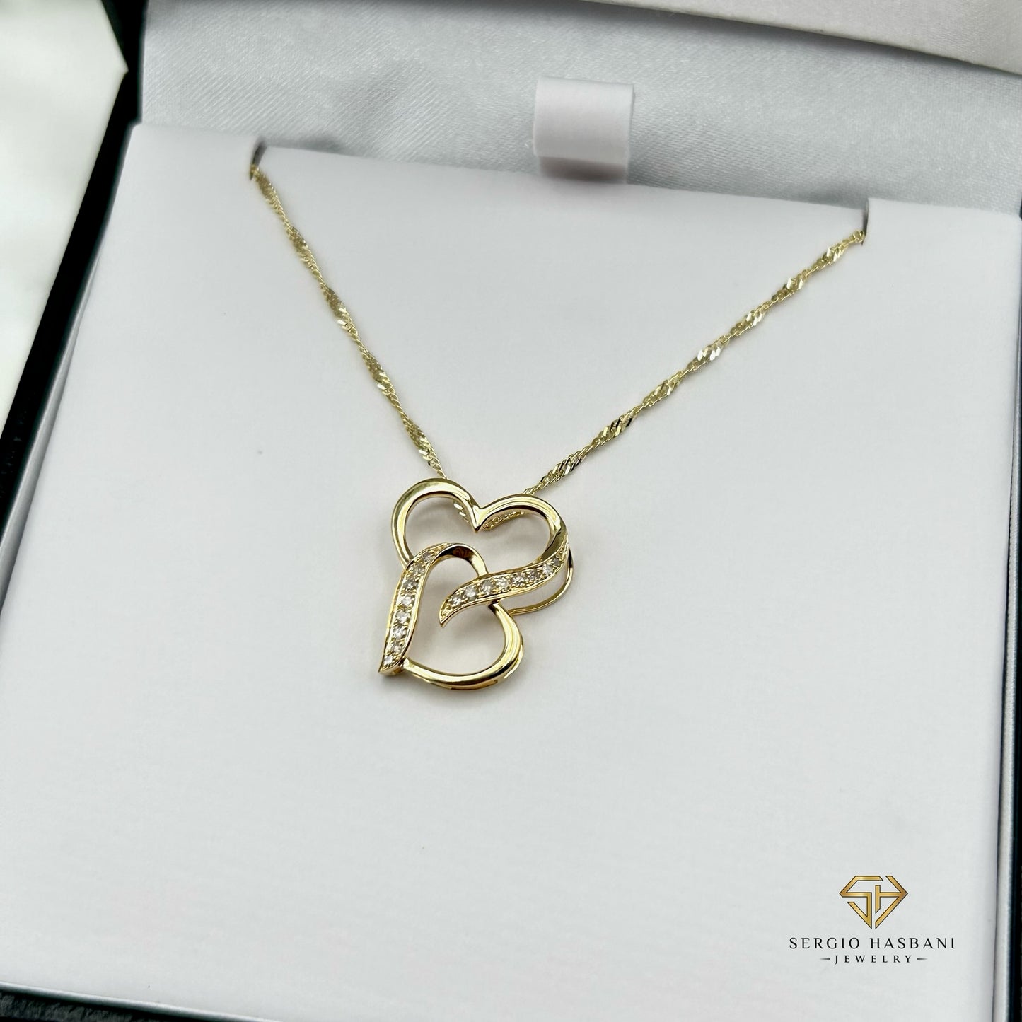 10K HEARTS1 Diamond Necklace