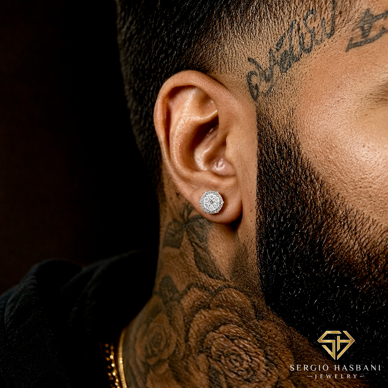 10K HEXO Diamond Earrings