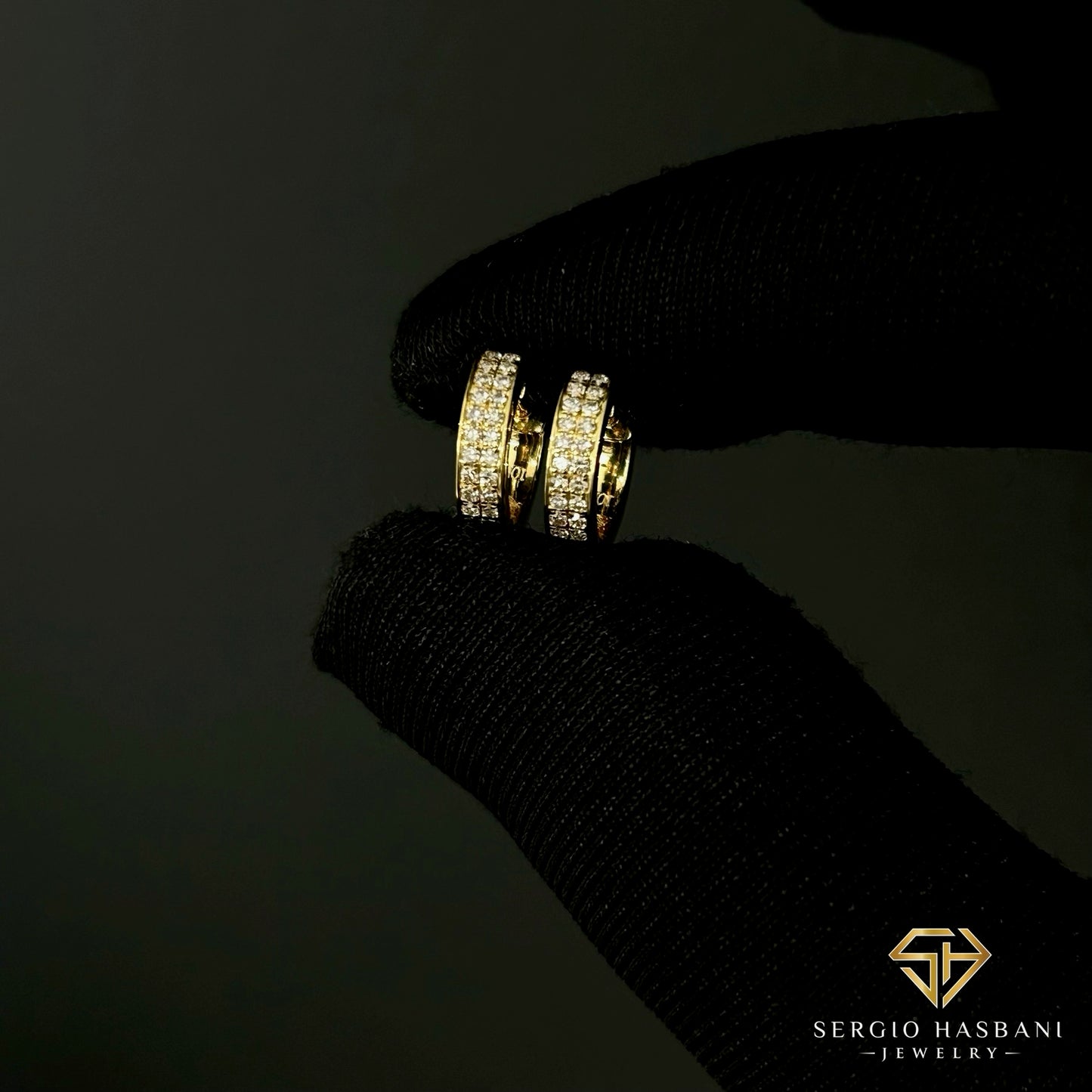 10K HUGGIES Diamond Earrings