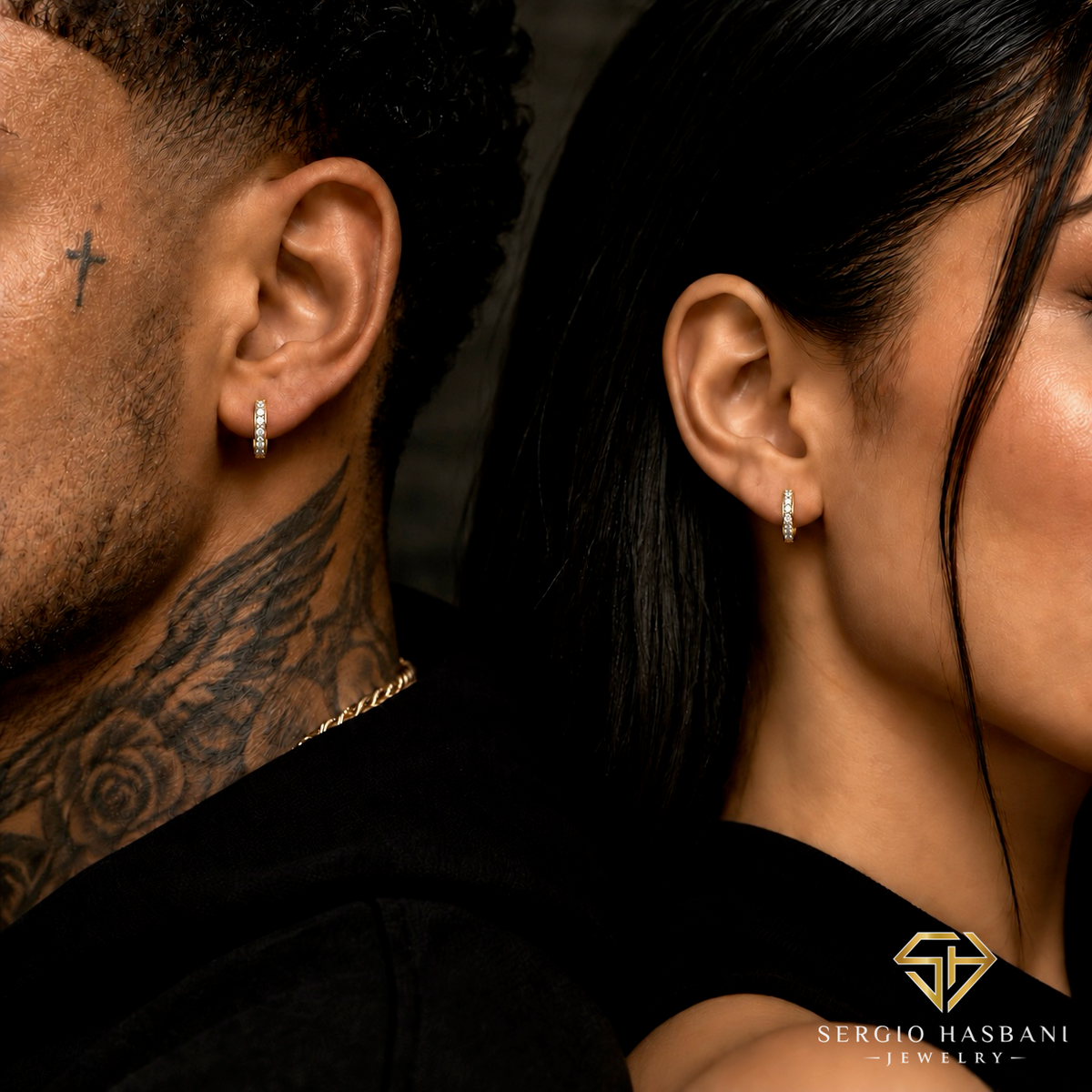 10K HUGGILI Diamond Earrings
