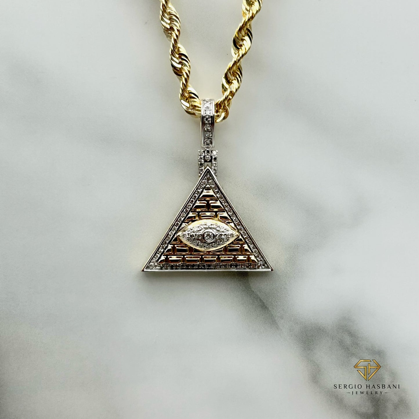 10K ILLUMINATI Diamond Pendant